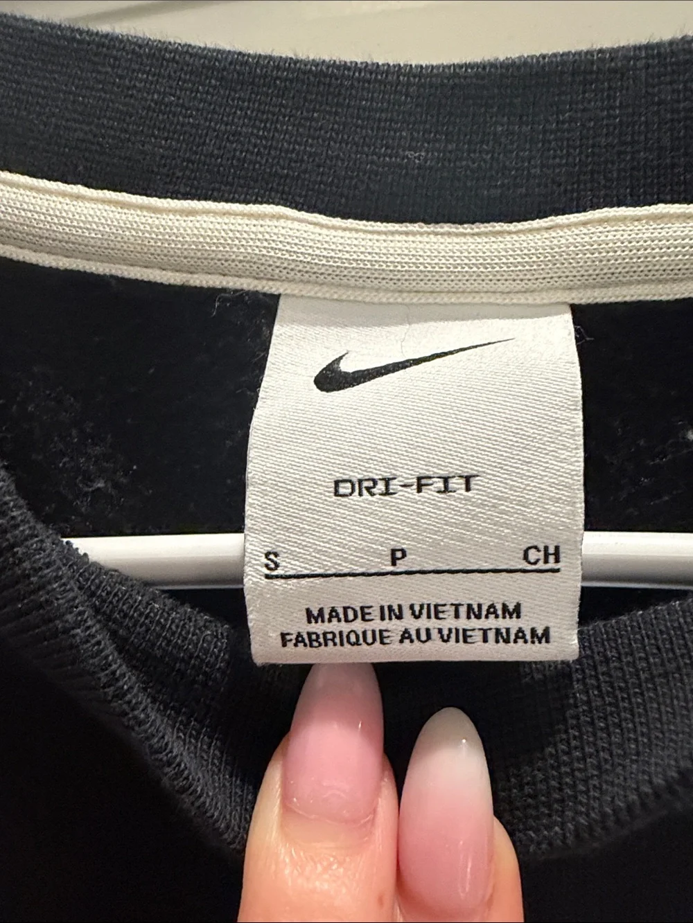 Nike Black Crewneck Sweatshirt with White Embroidered Logo